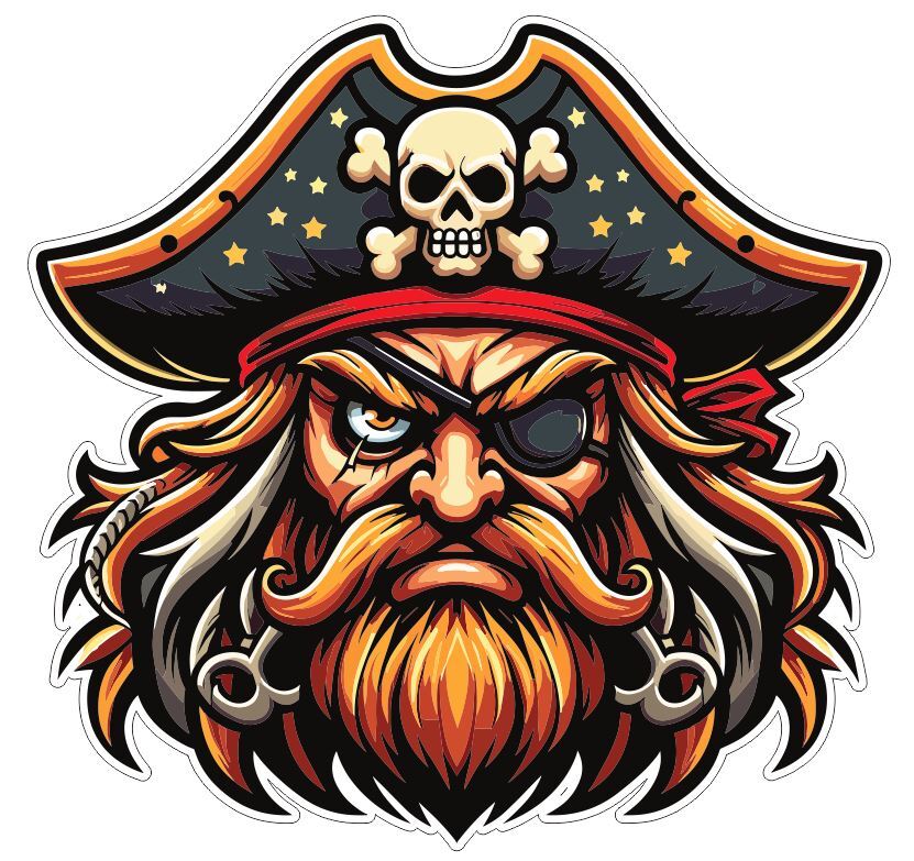 Pirate Sticker Stickers A146