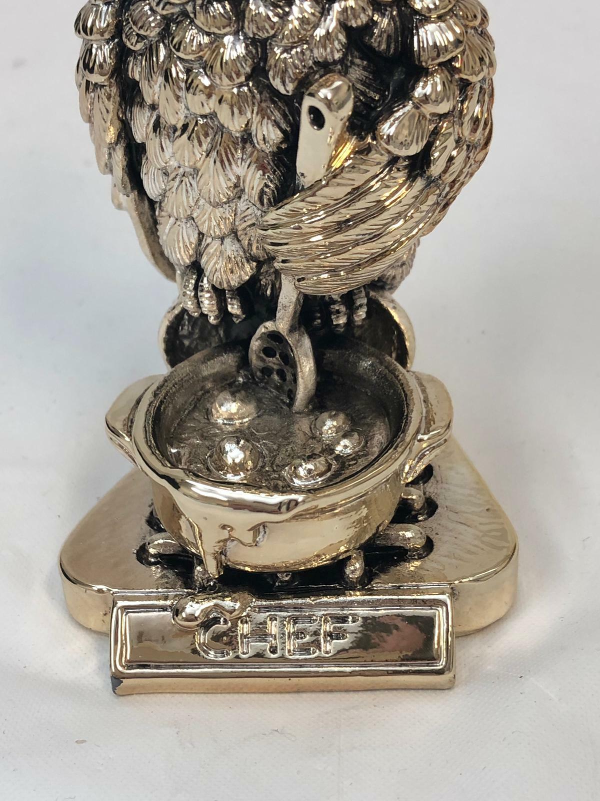 SILVER OWL ART DECOR with title CHEF