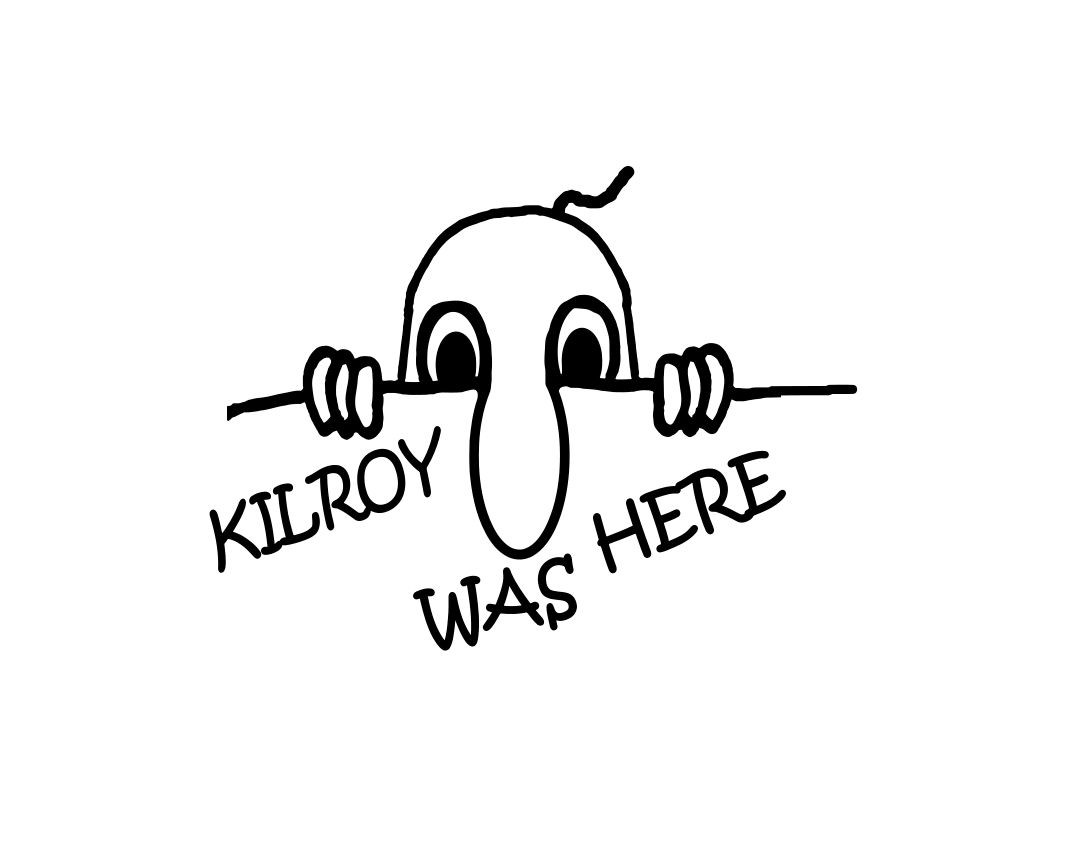 Throwback KILROY WAS HERE WWII WW2 Graffiti Vinyl Decal Sticker – Select Color