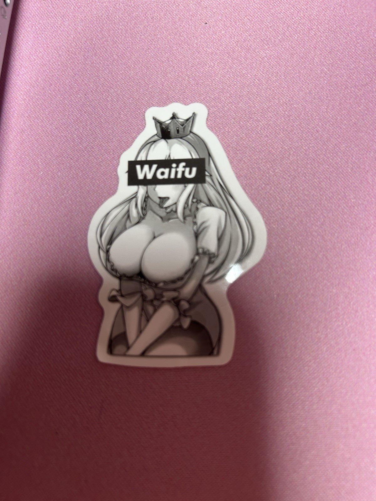 black and white waifu lewd sexy sticker #17