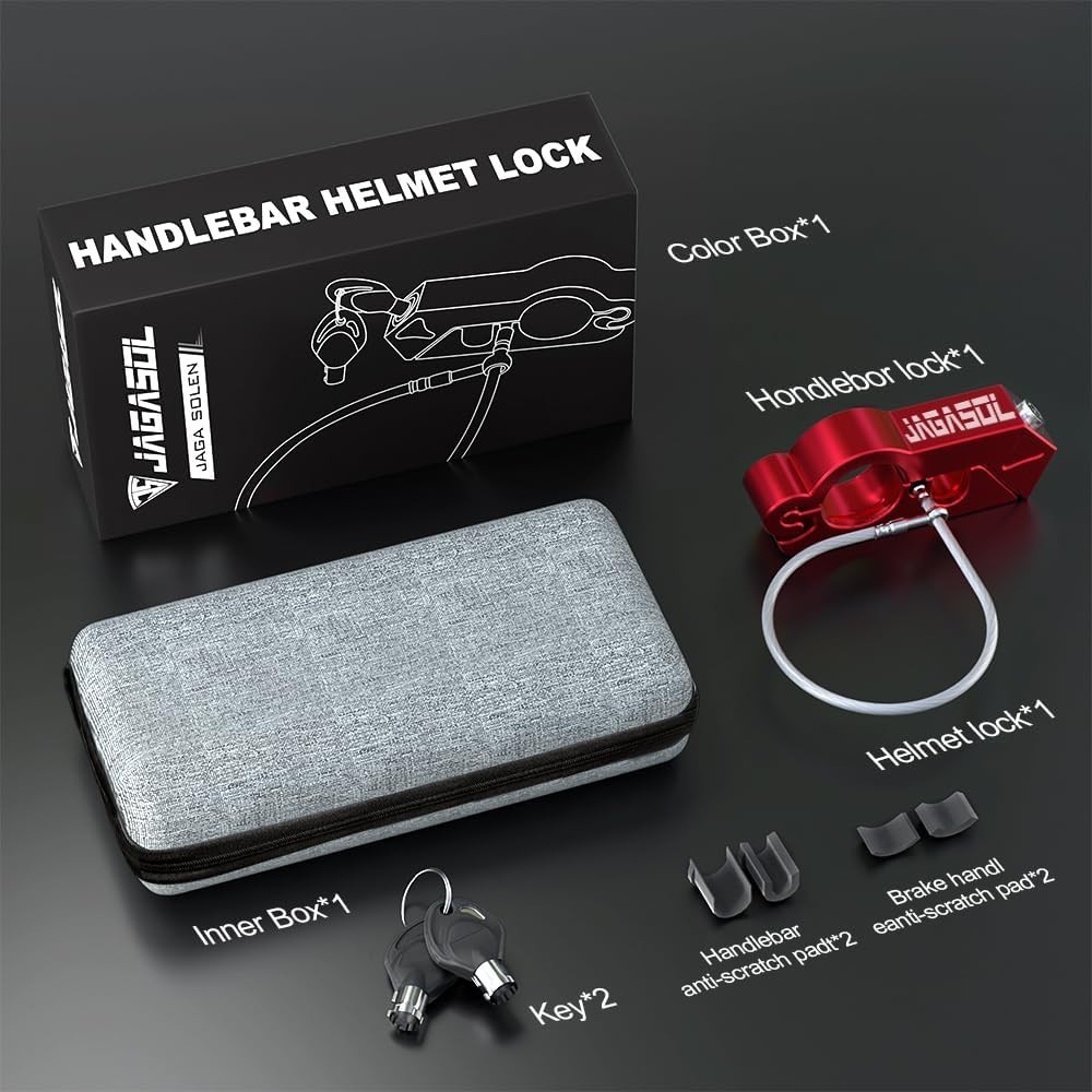 Motorcycle Lock Combo: Helmet & Brake Anti-Theft Handlebar Lock for… Fast Ship