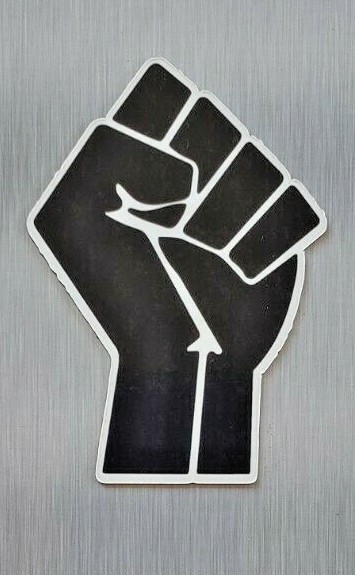 Black Lives Matter BLM Fist Die Cut Glossy Fridge Magnet