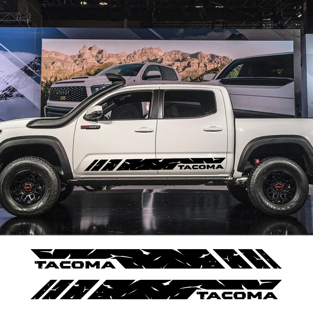 Aftermarket Door Side Skirt Stripe Decal for Toyota Tacoma | Custom Pickup Vinyl