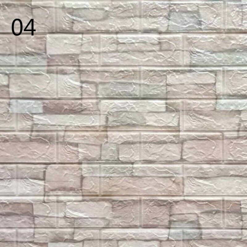 10x 3D Foam Panel Wallpaper Tile Brick Wall Sticker Self-adhesive Home DIY Decor