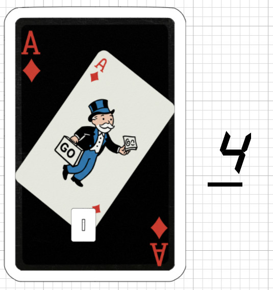 Monopoly Guy Ace of Diamonds Credit Debit ATM Card Skin Sticker Diamond Go Games