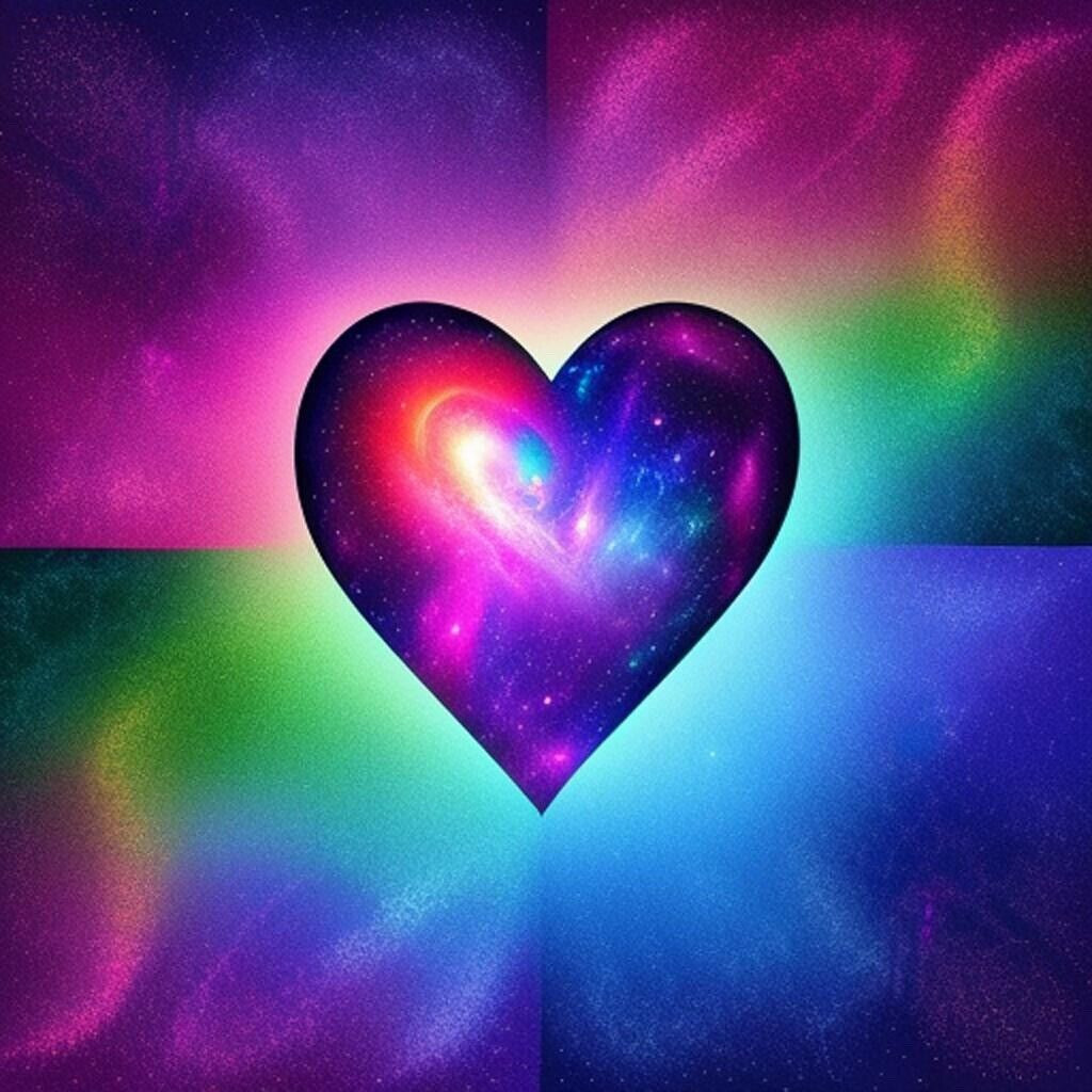 Galaxy Heart Sticker Decal