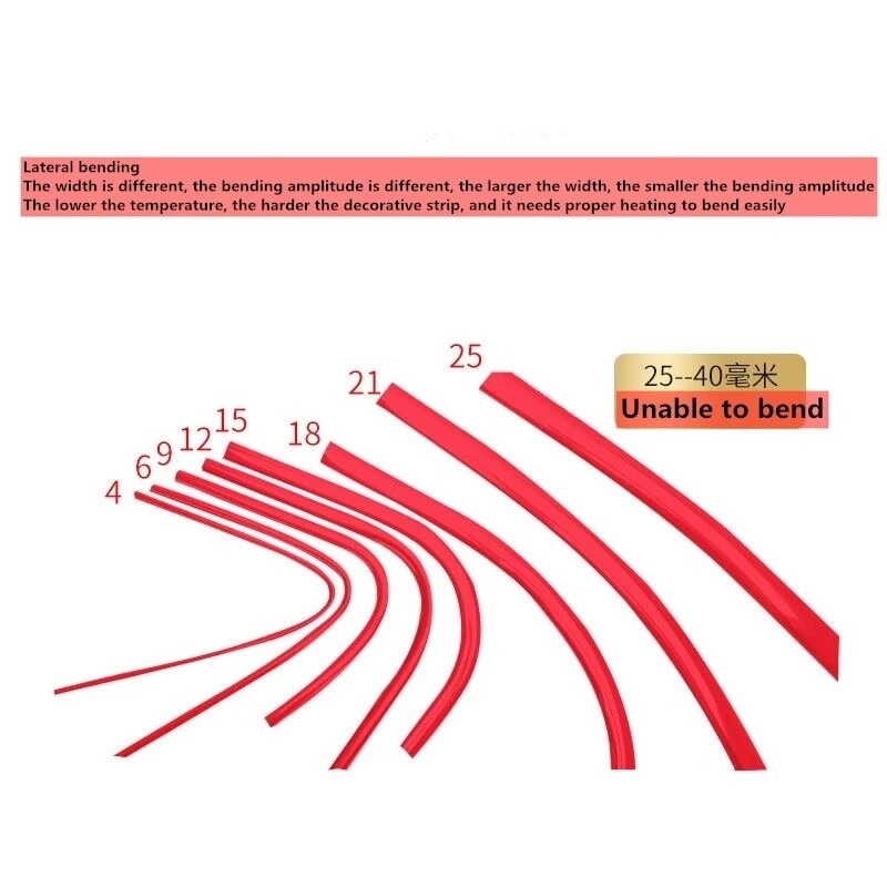 3/5M Car Moulding Trim Strip Self-adhesive PVC Body Door Bumper Anti-scratch DIY