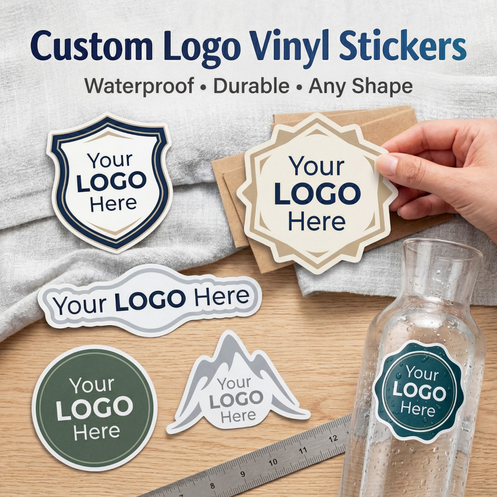 Custom Die Cut Vinyl Stickers Full Color Waterproof Labels Any Size Shape USA