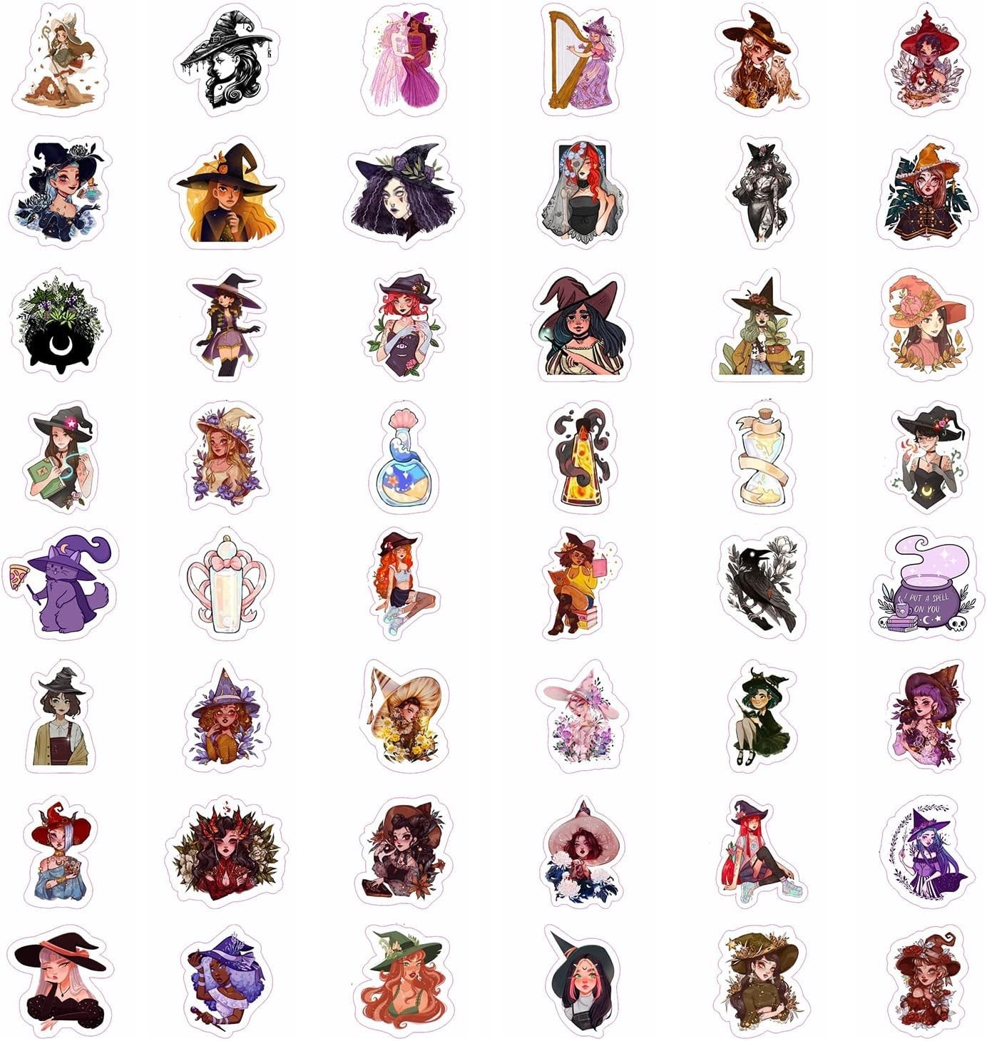 BulbaCraft Witch Stickers, Witchy Stickers, Witchy Gifts, Witch Party Favors, Gi