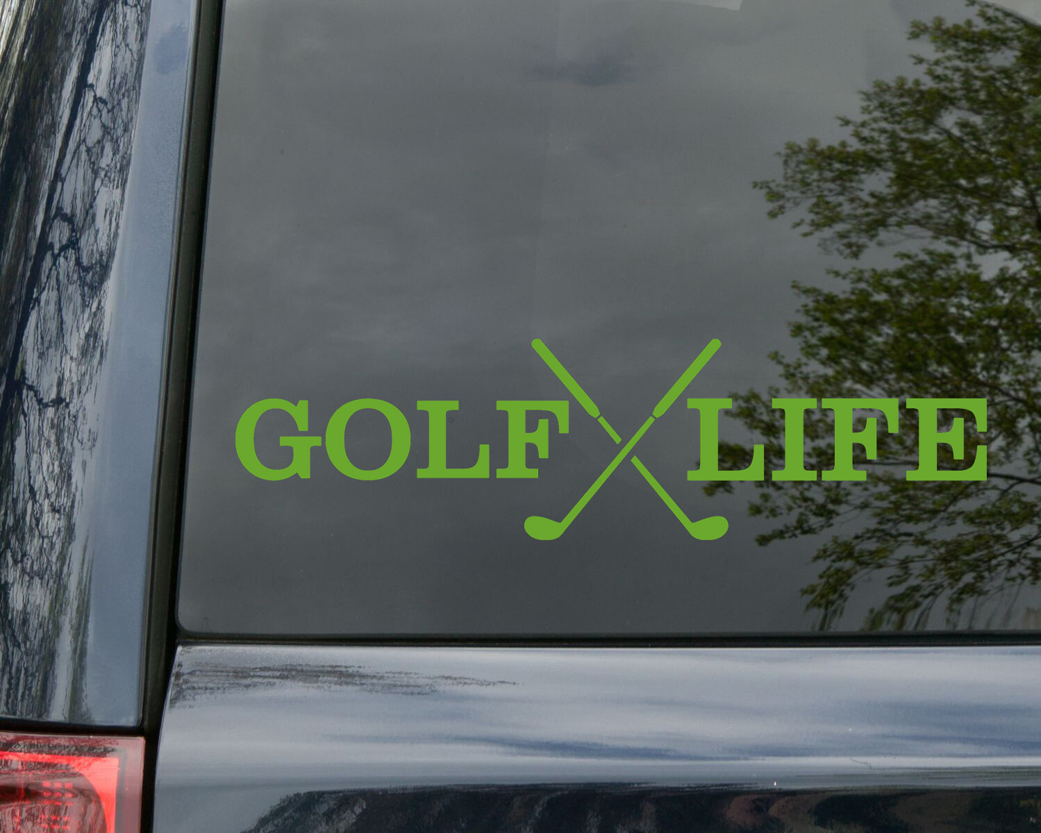GOLF LIFE Vinyl Decal – Links Course Par Clubs Tee Time – Die Cut Sticker