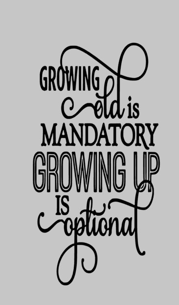Vinyl Decal Sticker for Wine bottle fun birthday growing old is mandatory