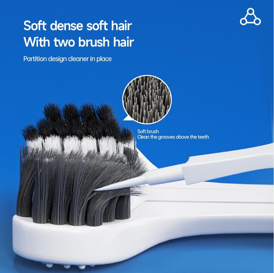 3D U-Shaped Soft Manual Toothbrush 6pcs for Adults Men Women Deep Cleaning