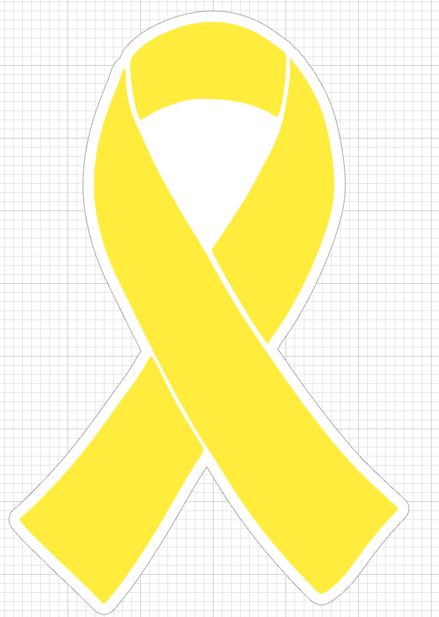 Cancer Awareness Ribbon Waterproof Vinyl Sticker Multiple Sizes, Colors