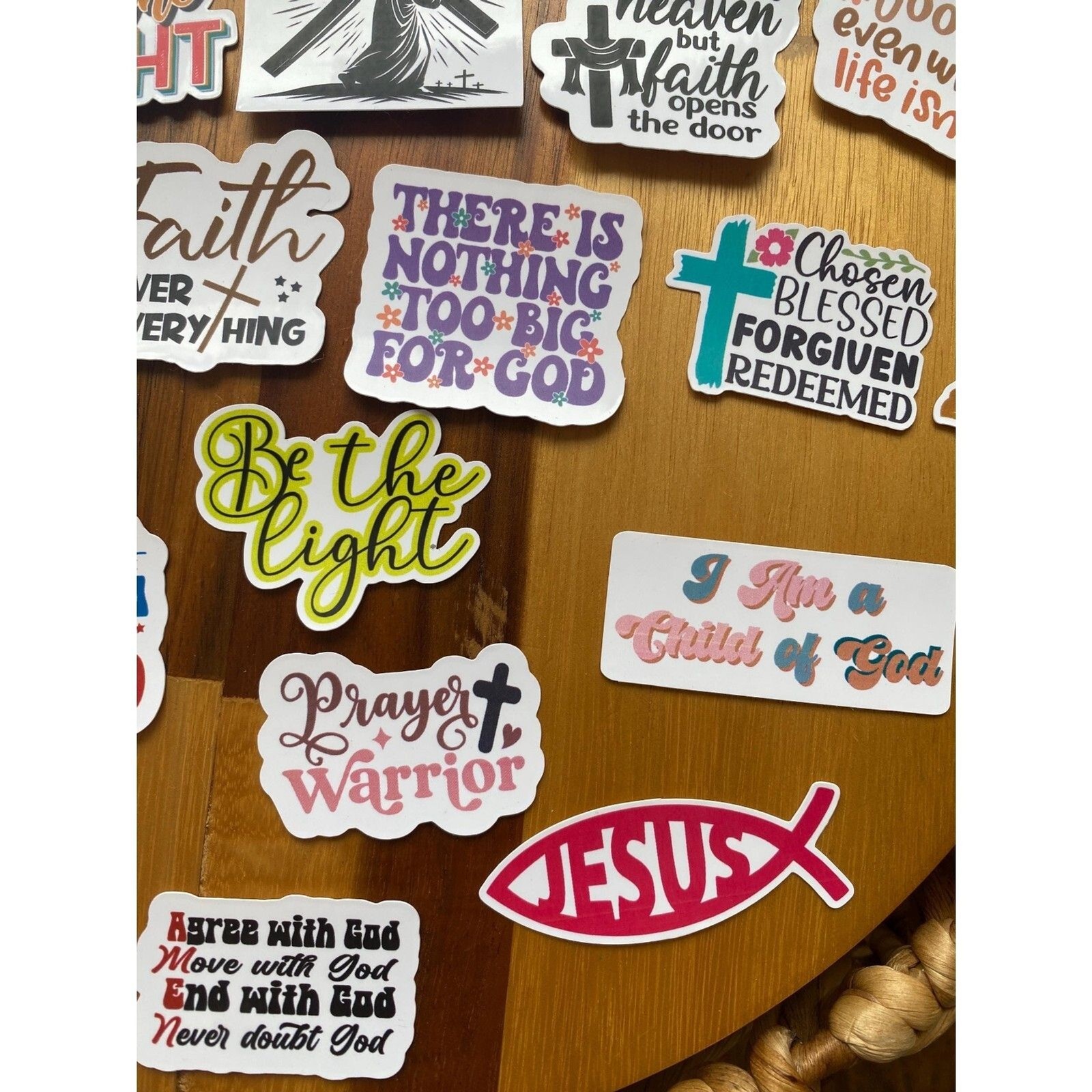 25 Waterproof Stickers Religious Sticker Set Christian Stickers Faith Stickers
