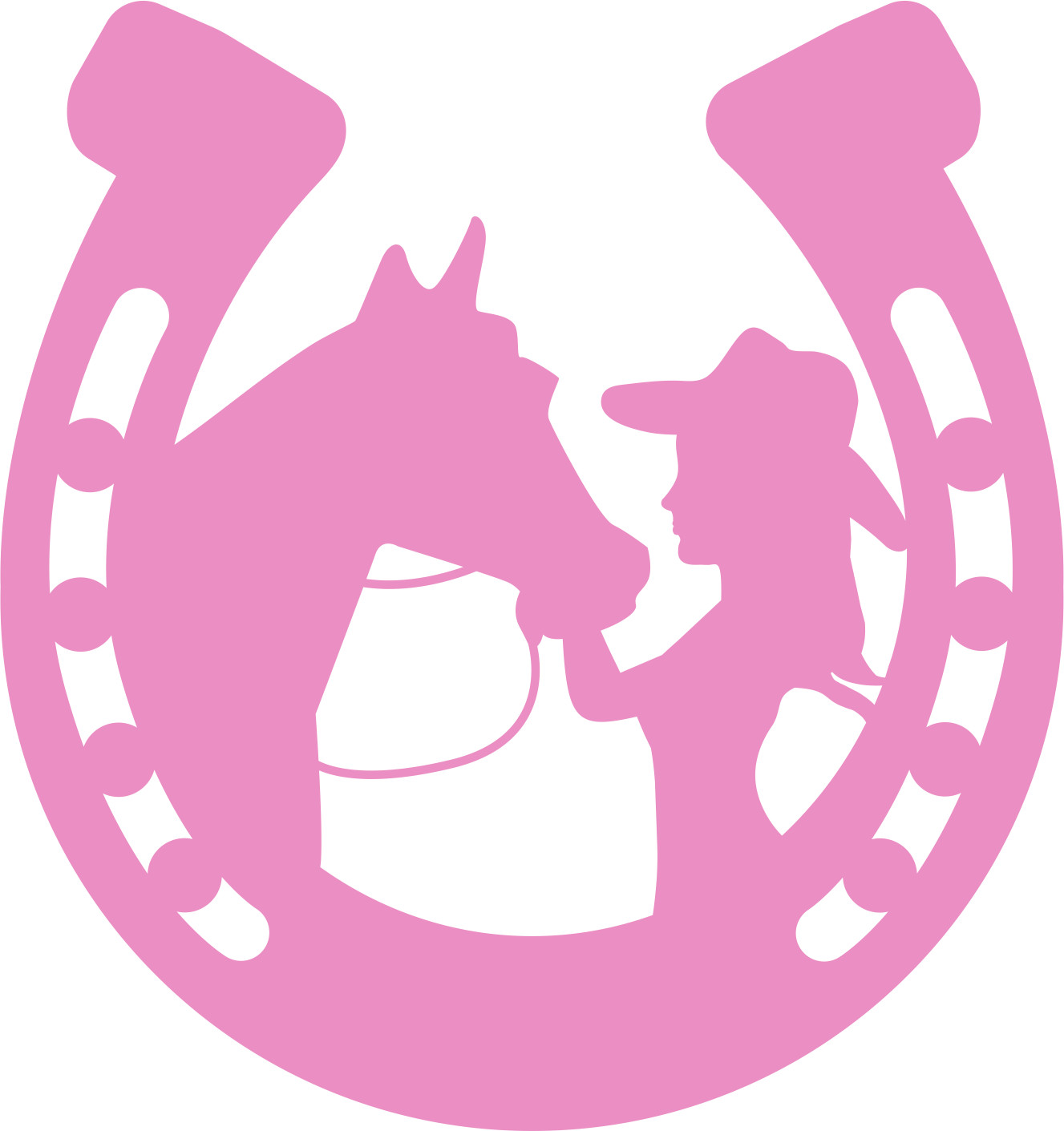 Horseshoe Cowgirl Vinyl Decal Sticker Yeti Car SUV Truck Window Tablet Laptop