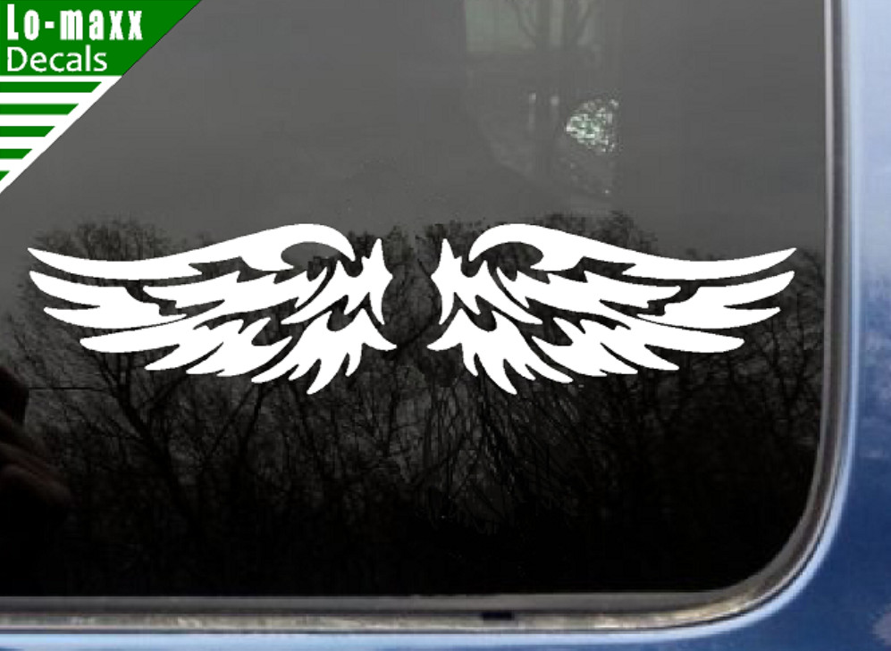 Set Of Angel Wings Car Truck SUV Boat Glass Superior Quality Die Cut Vinyl Decal