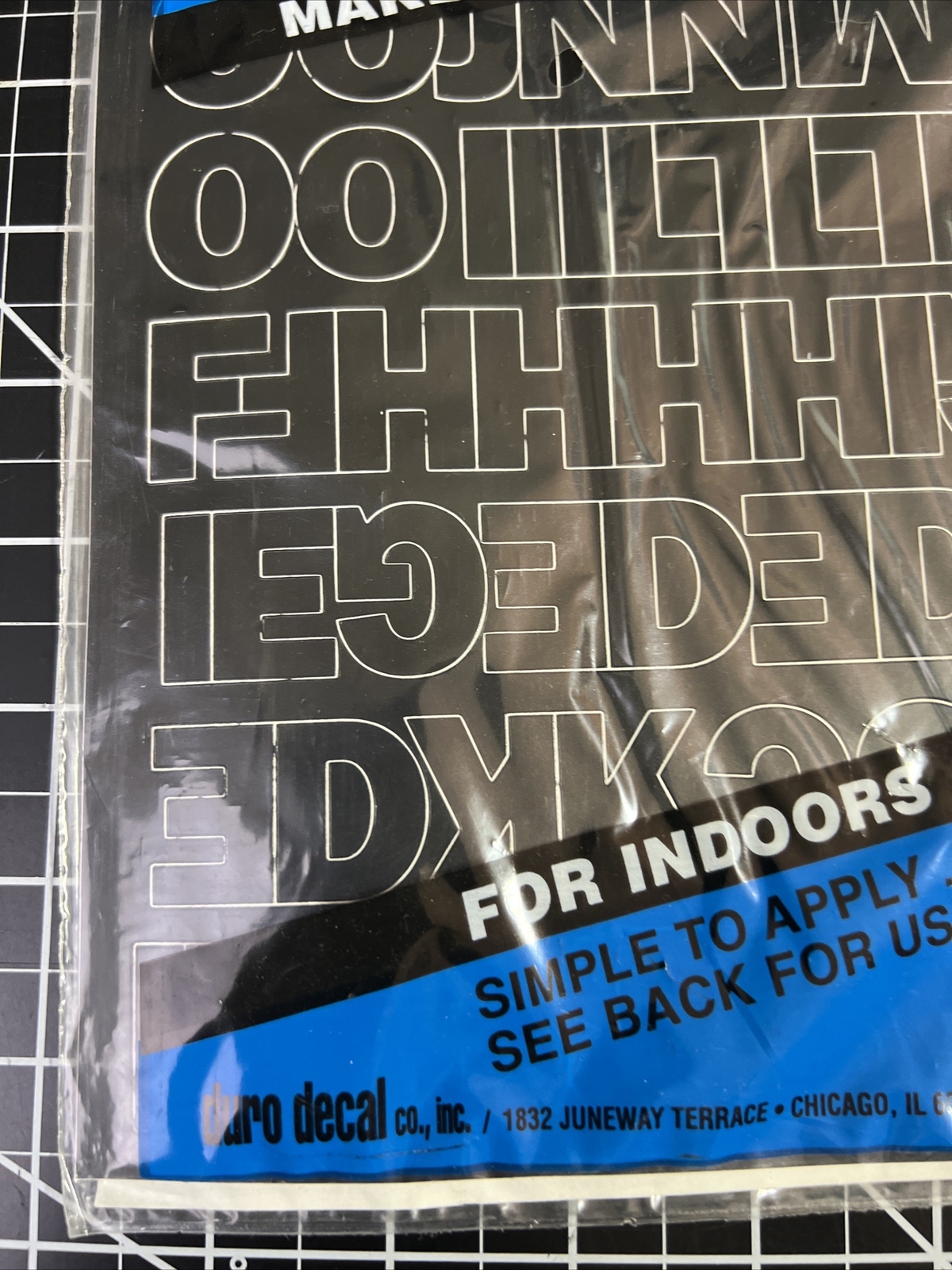 GOTHIC BLACK Adhesive Vinyl Letters & Numbers 1" INDOORS OUTDOORS SEALED