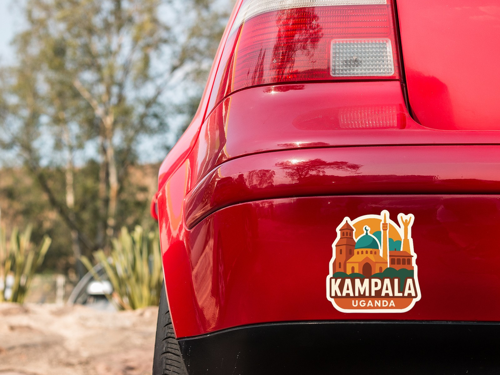 Kampala Uganda Sticker Decal Vinyl Die-Cut City Skyline Landmark Design