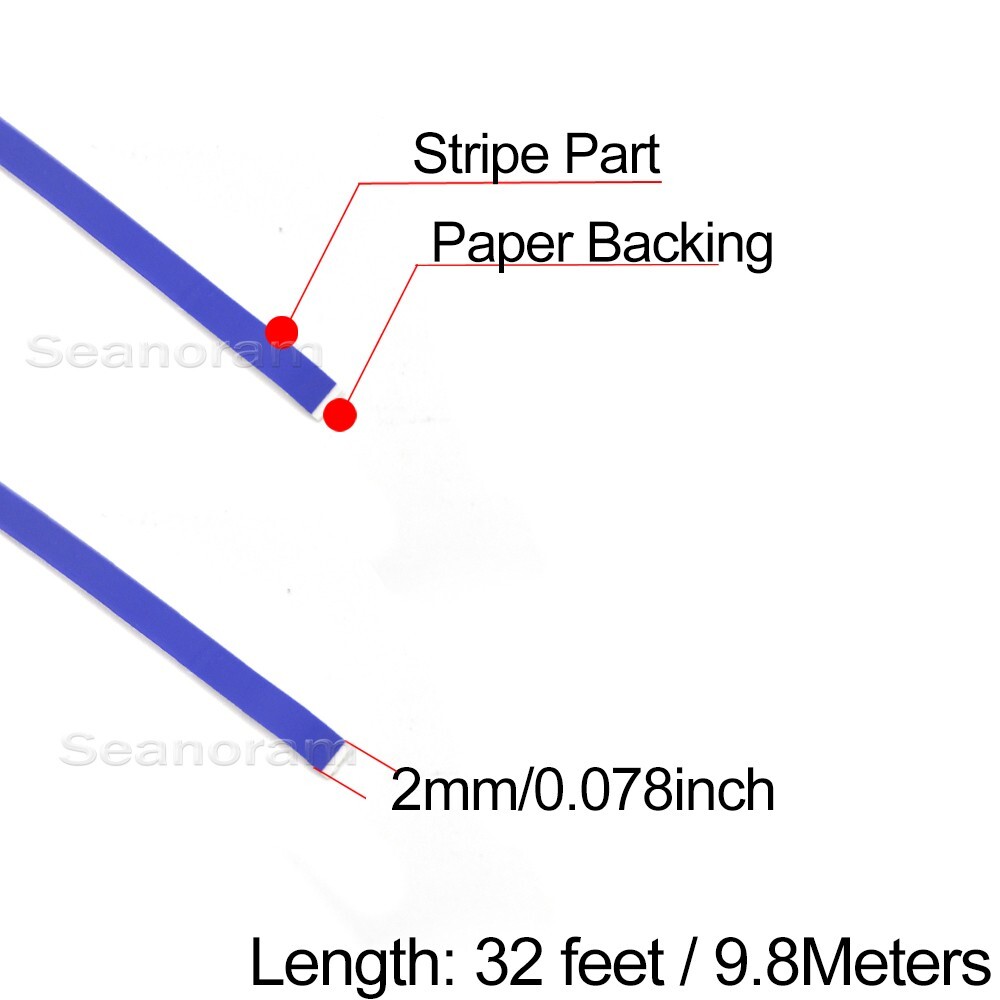 1/12" 2mm Blue DIY Home Shop Bar Pinstriping Pin Stripe Line Decal Vinyl Sticker