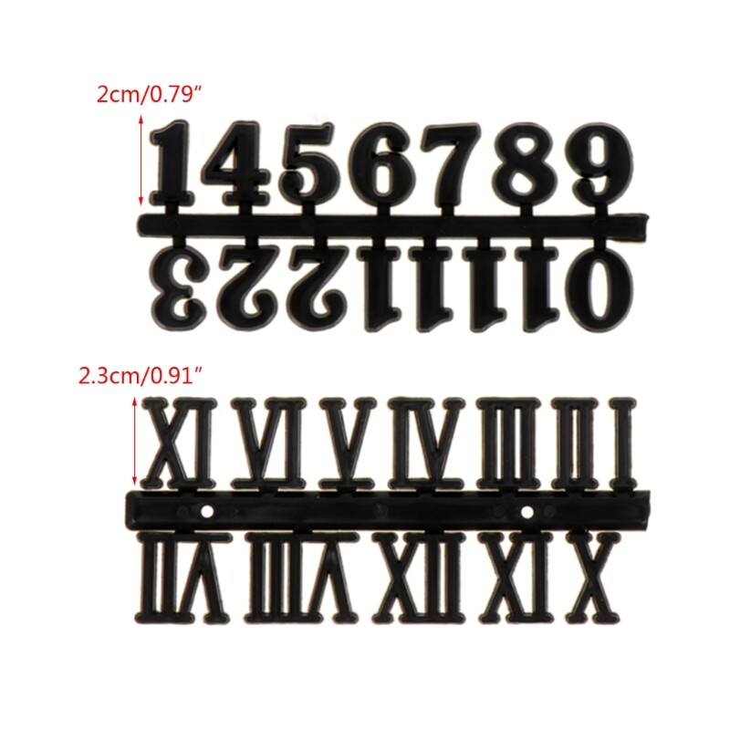1 Set Clock Numbers Plate DIY Arabic Roman Numeral Mechanism Wall Clock Part