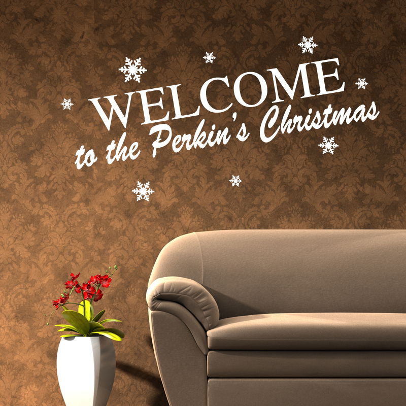 Personalised christmas wall quote sticker decal decoration art xm13