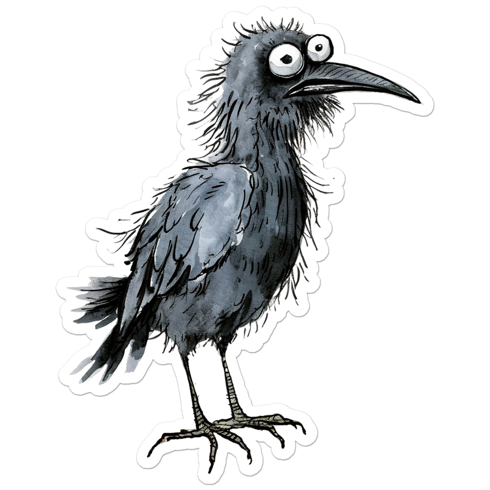 Funny Crow Blackbird – Vinyl Decal Sticker – Car Window Laptop – ebn12214