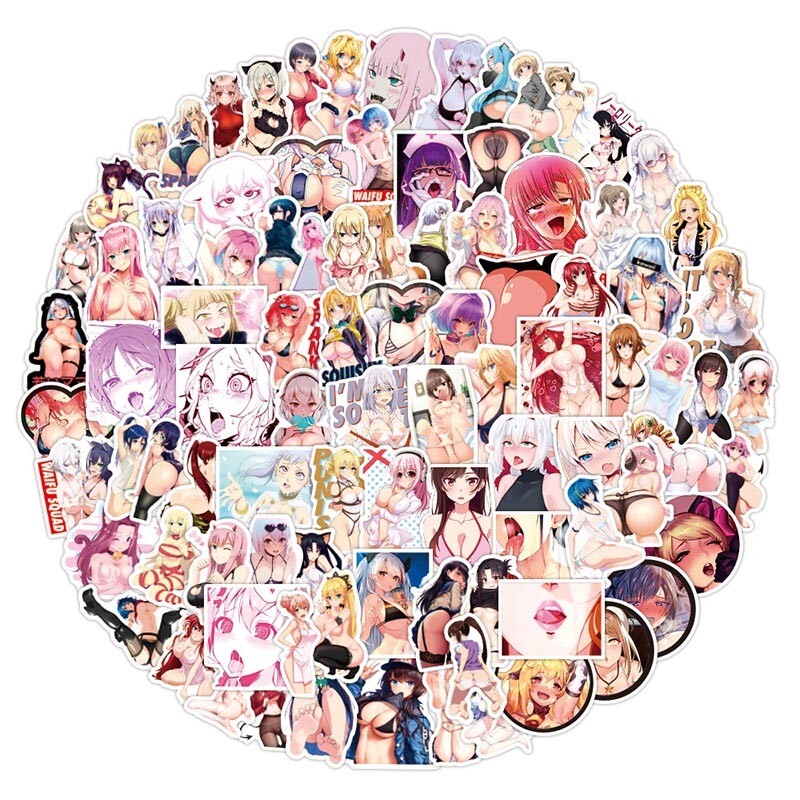 100 Sexy Legs Anime Girls Waifu Women Vinyl Stickers Hentai Ahegao Feet Decals