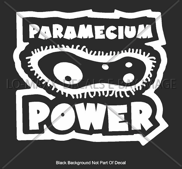 Paramecium Power One Celled Organism Art One Of A Kind Die-Cut Vinyl Decal