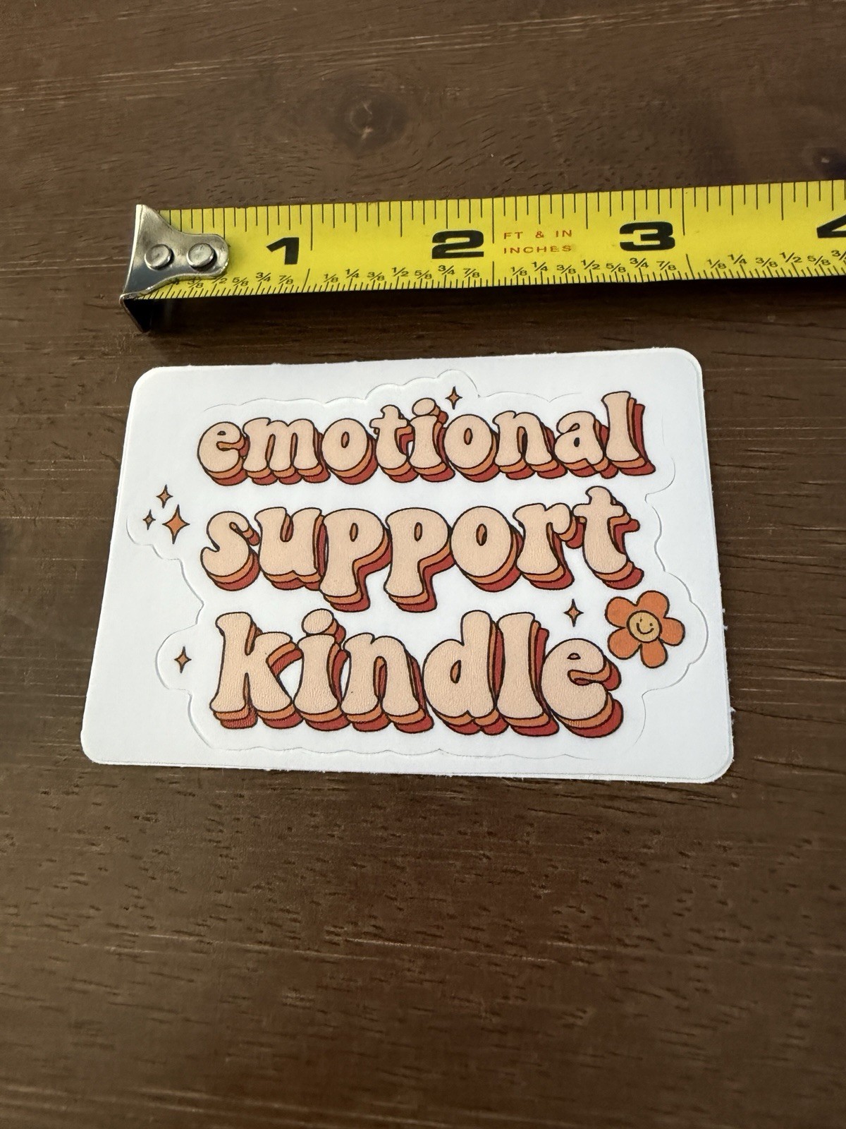 3 pk Emotional Support Kindle Book Sticker – Cute Reading Decals for Laptop