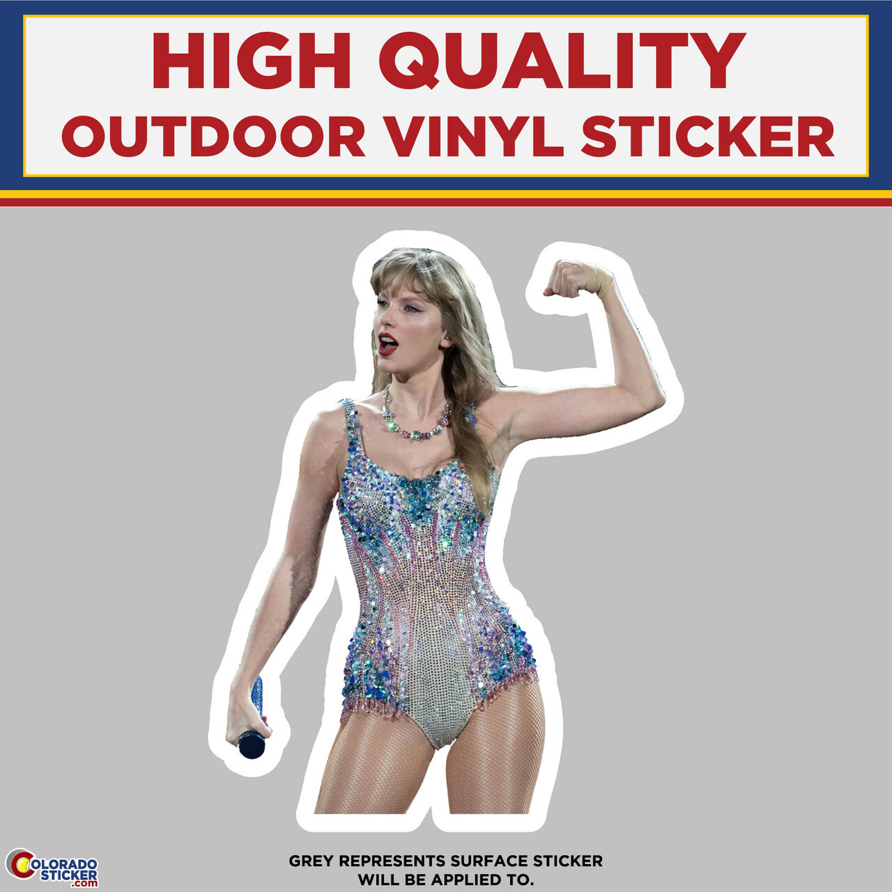 Taylor Swift flexing, High Quality Vinyl Stickers