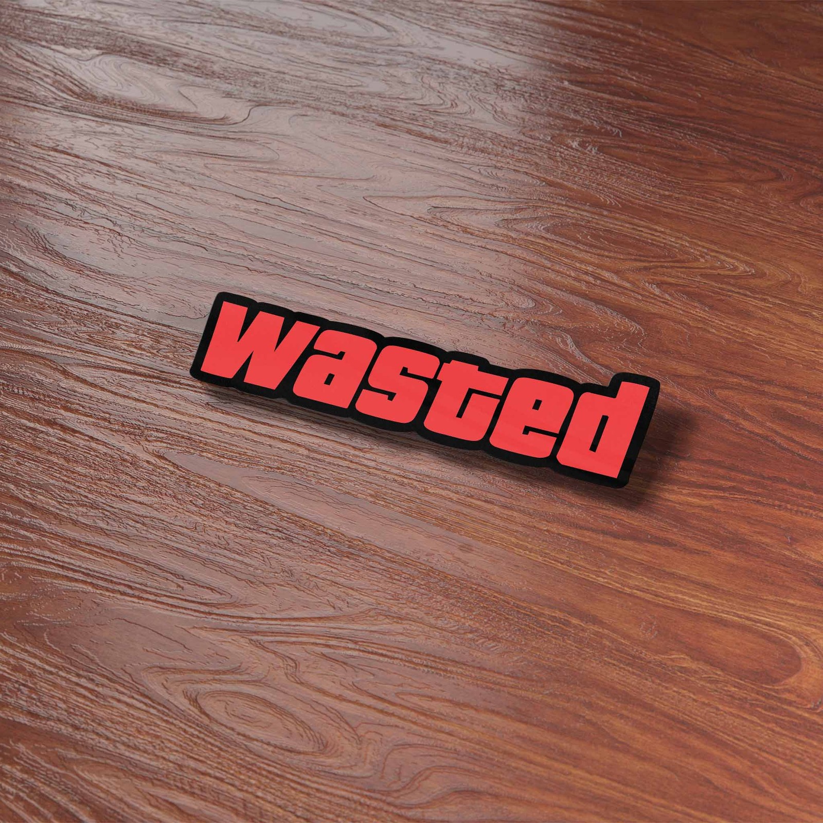 Wasted Funny Gaming Sticker