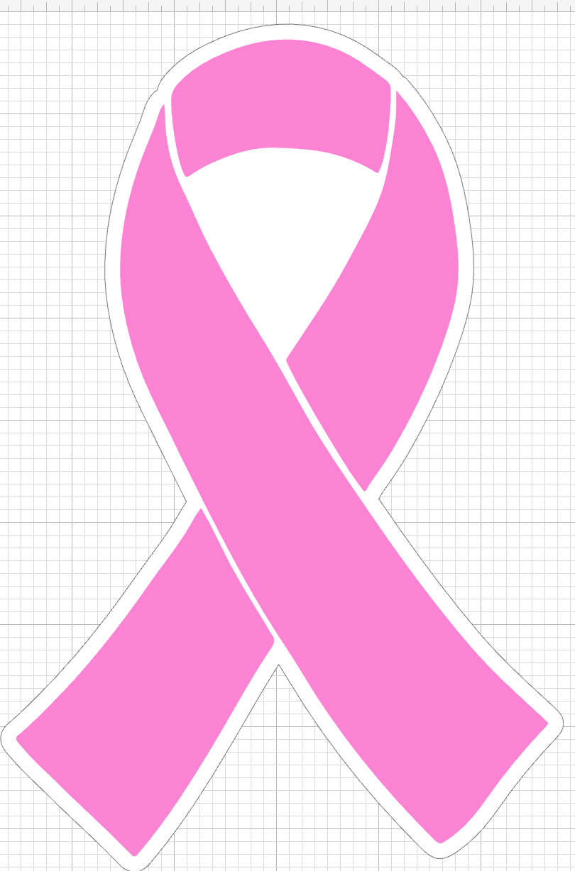 Cancer Awareness Ribbon Waterproof Vinyl Sticker Multiple Sizes, Colors