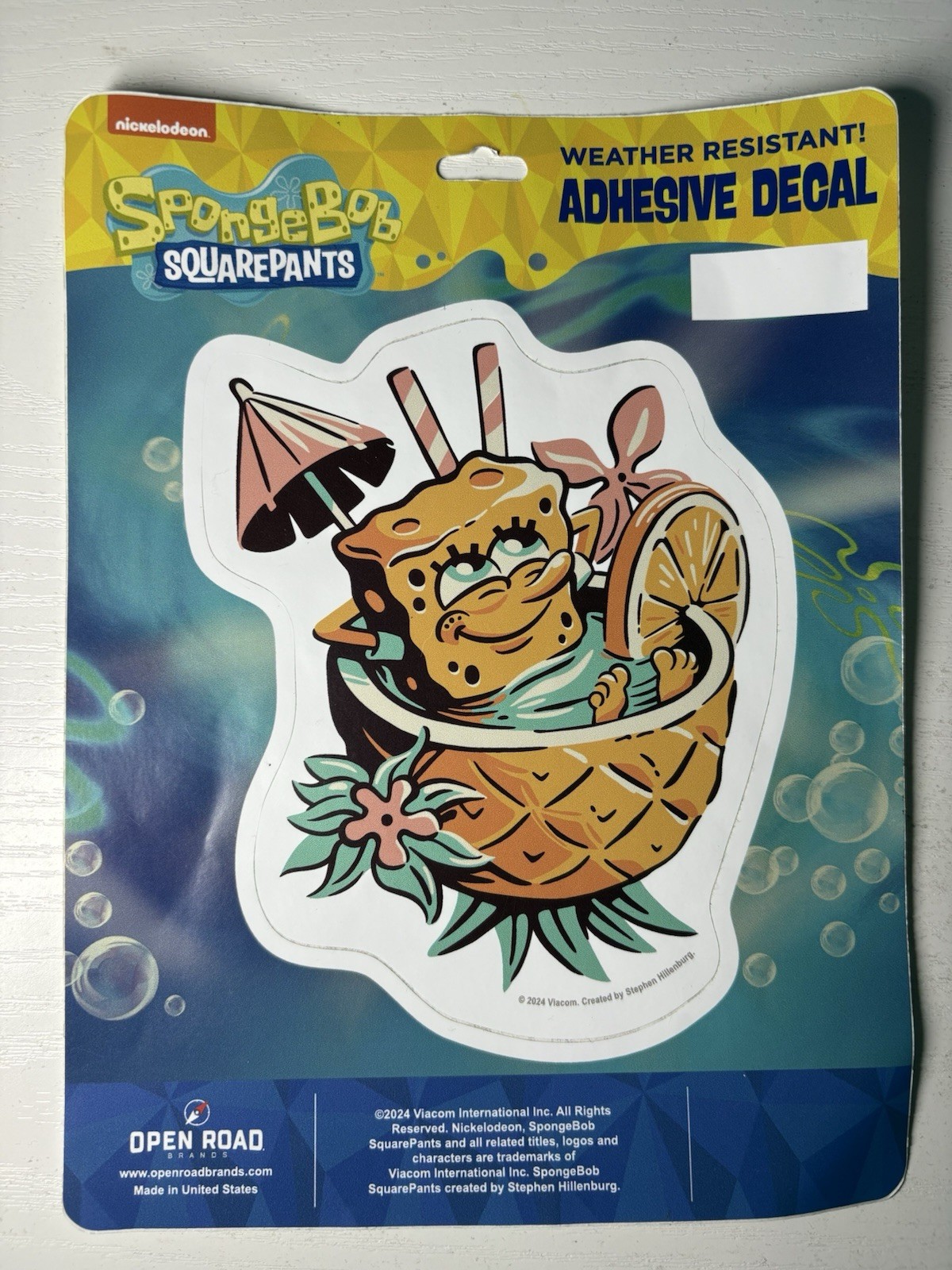 SpongeBob SquarePants Weather Resistant Adhesive Decal Sticker