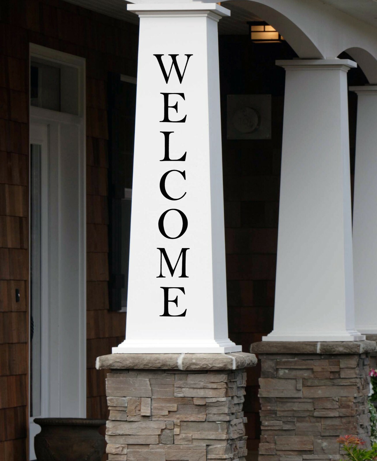 Welcome Vinyl Decal – Vertical Design – Home Decor – Die Cut Decal