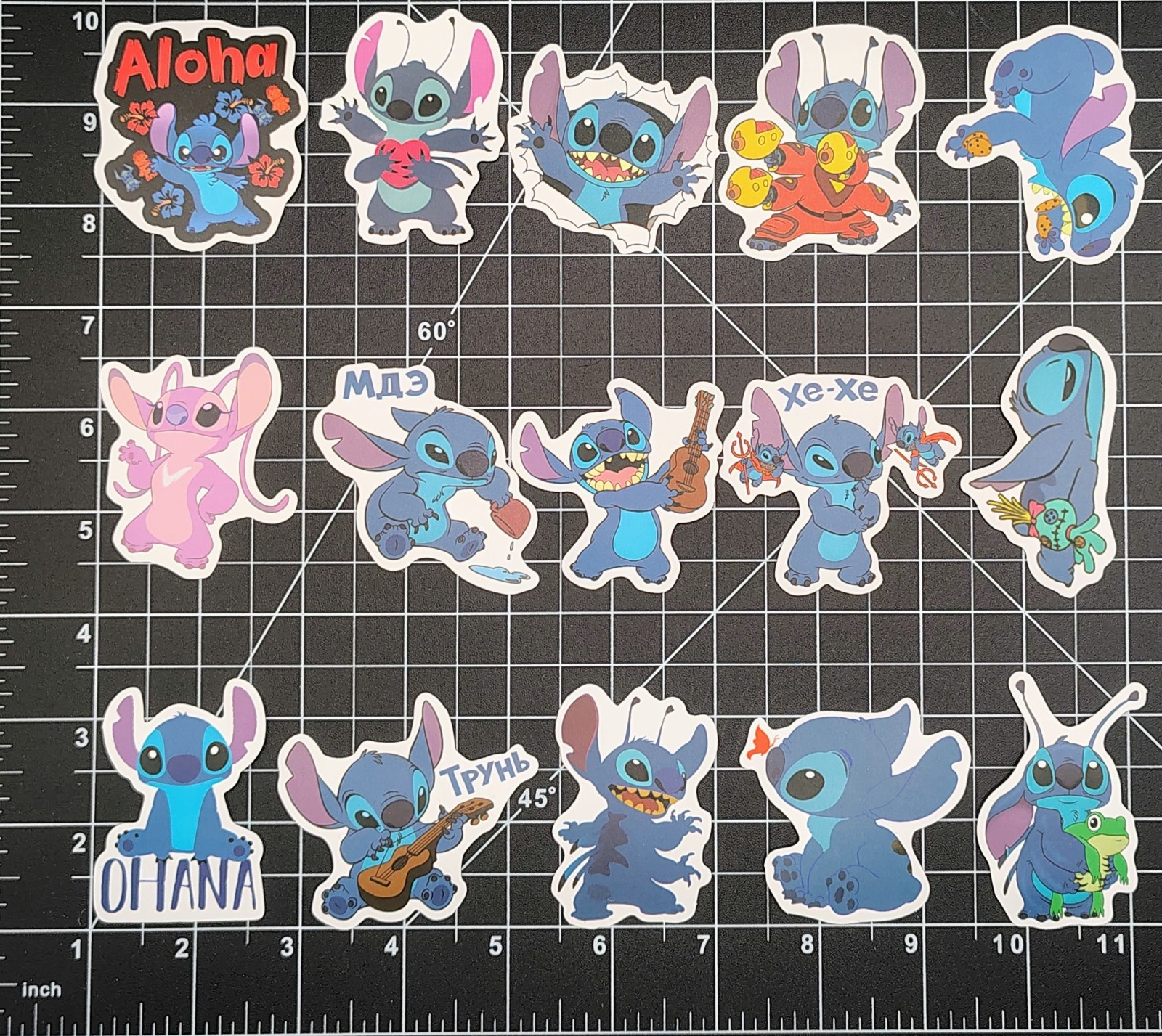 50pc Hawaii Space Alien Sticker Lot Animated Luau Creature Vinyl Decals