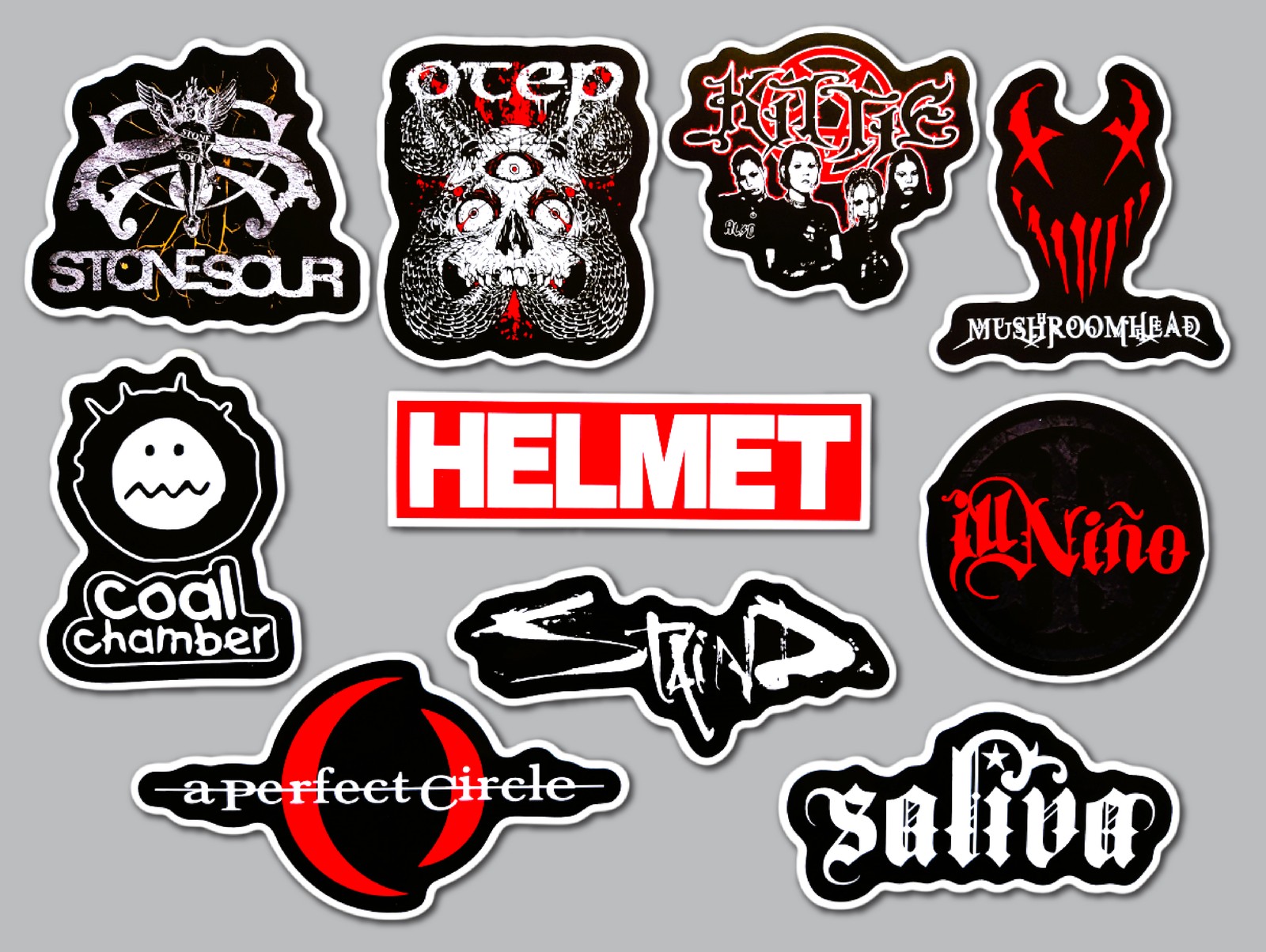 Nu Metal Vinyl Sticker Lot (10 Pack) SET 3 otep kittie a perfect circle saliva
