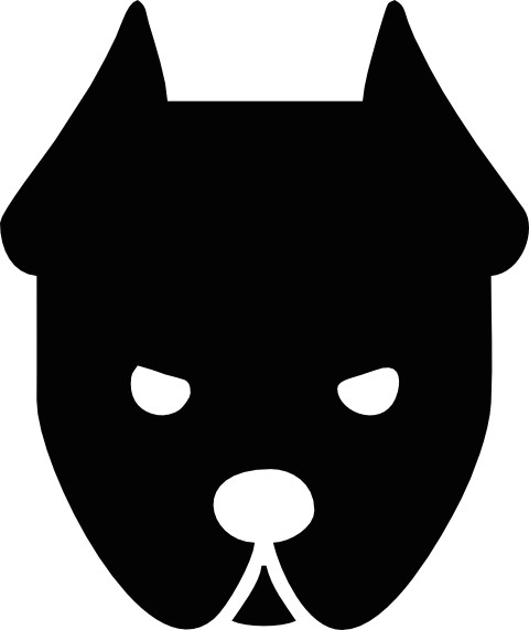DOG FACE silhouette vinyl