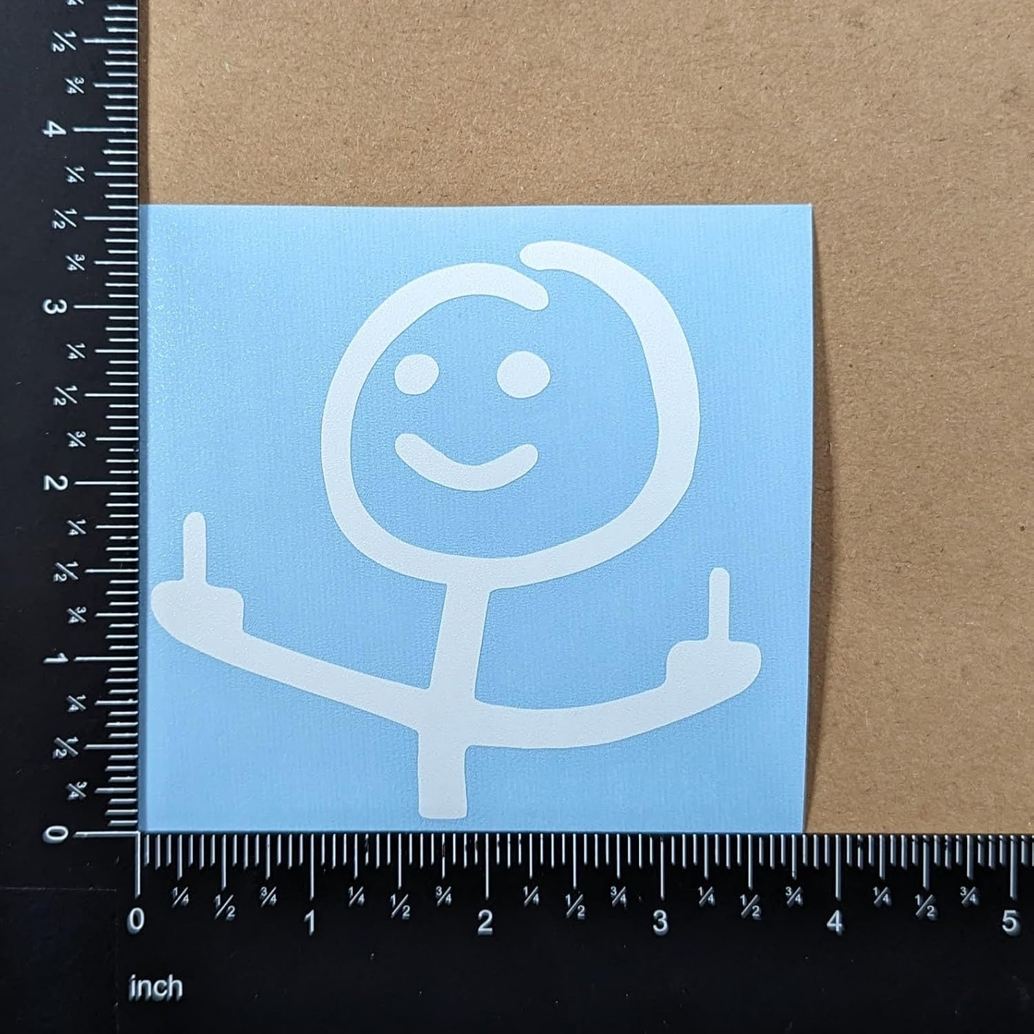 Middle Finger Meme Stick Figure Decal 4 Pack: Funny Stick Figure Double Flip off