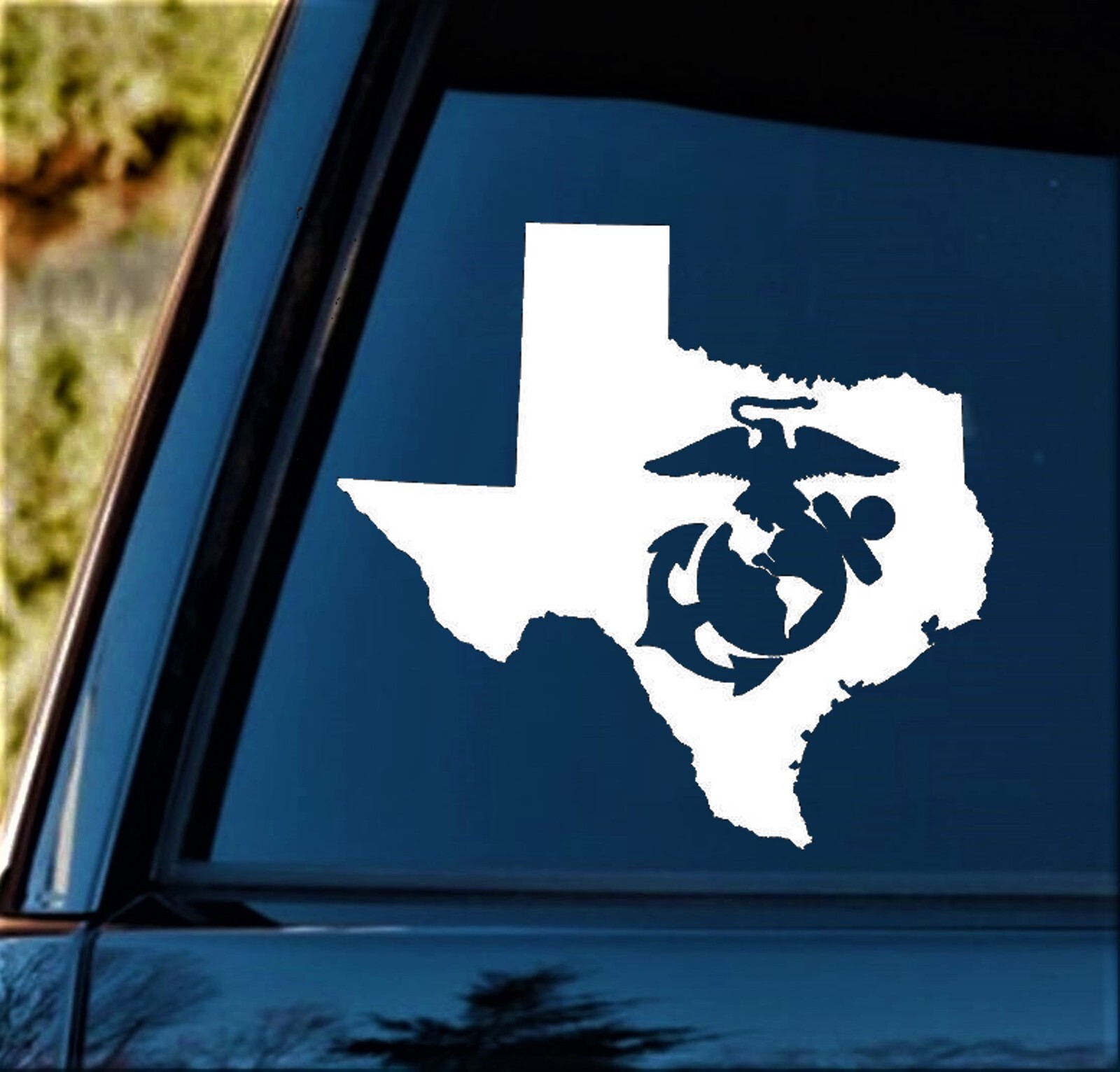 Texas State Eagle Globe Anchor Decal