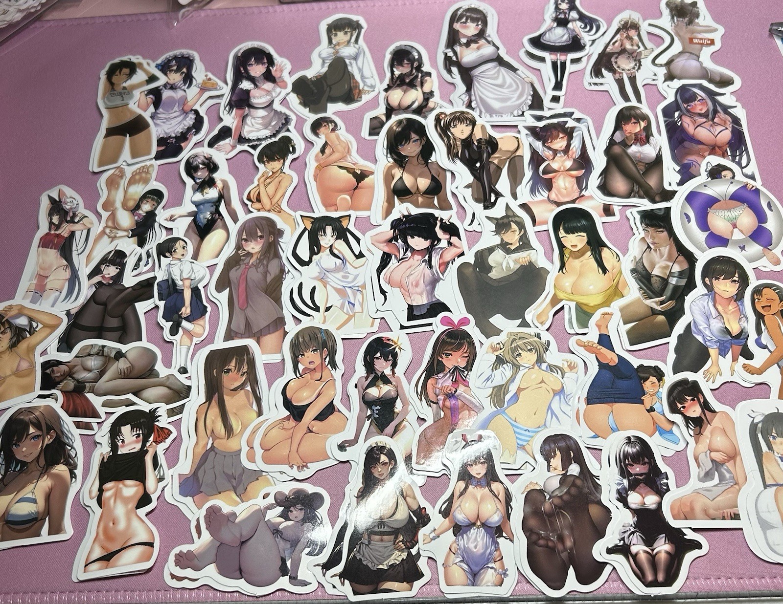 waifu lewd sexy girl stickers – V