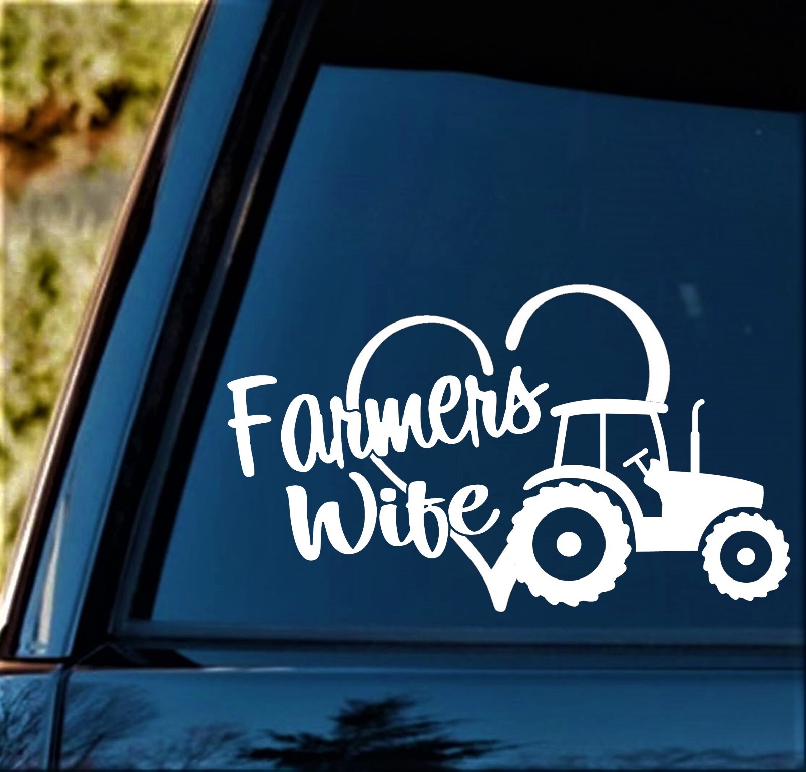 Farmers Wife Decal Sticker for Truck Window | Farm Tractor Decal Sticker | BG950