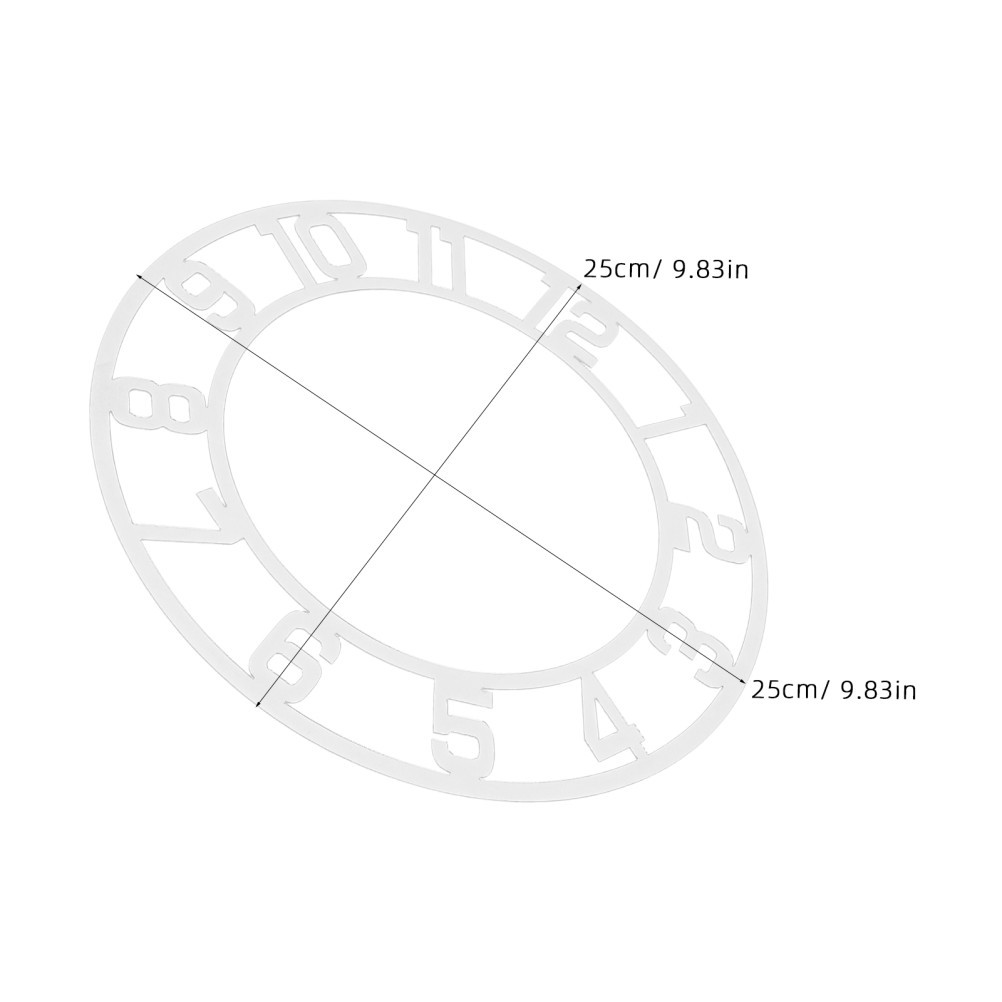 Large Number Digital Clock Roman Numerals Wall Decorative Stickers