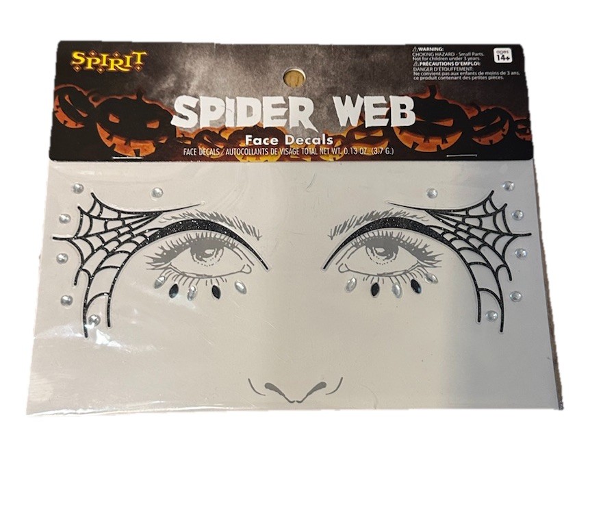 Spirit Spider Web Face Decals Halloween Face Decal New Spider 🕷️ Web Face Decal
