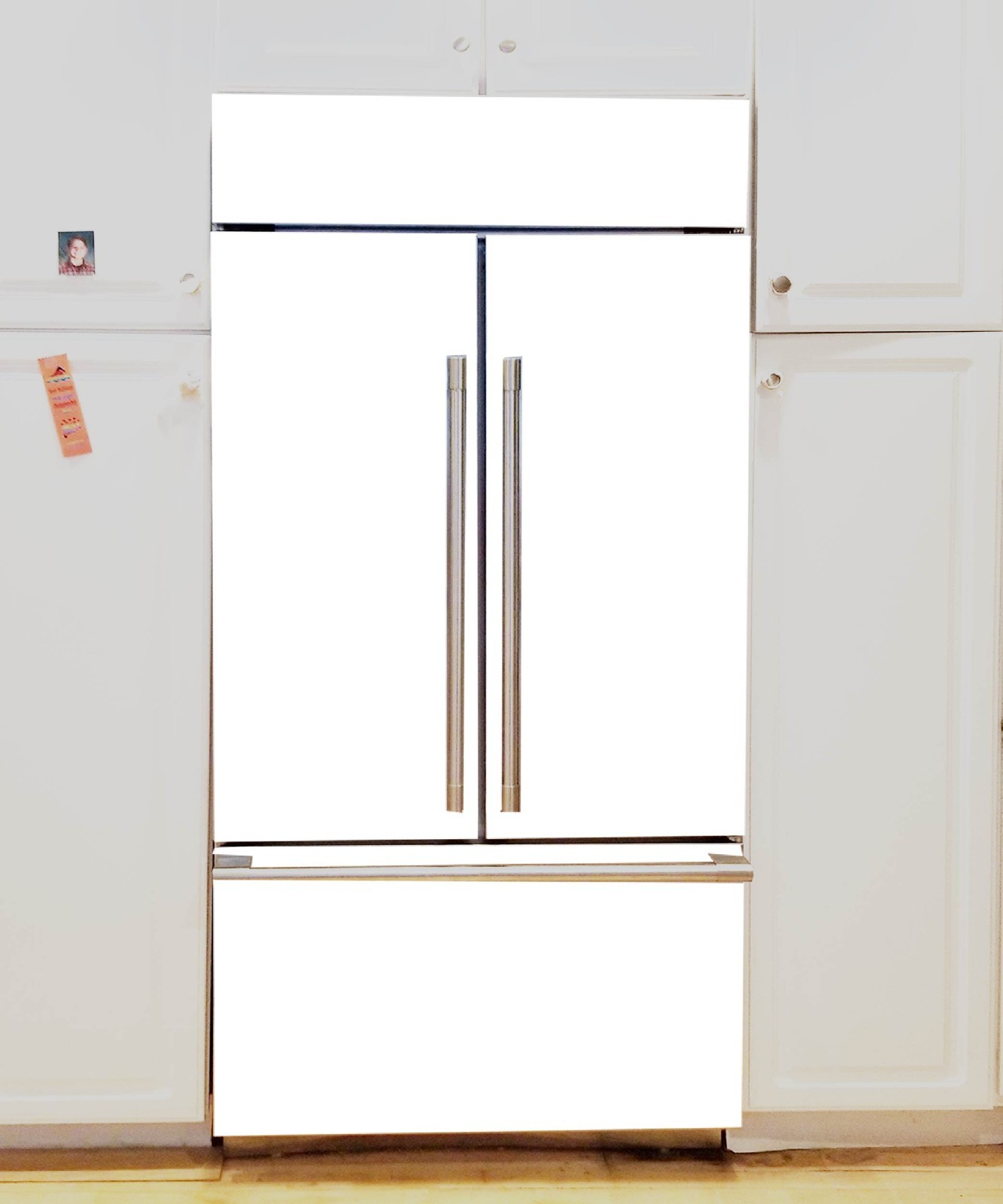 White Fridge Wrap Refrigerator Skin Vinyl Cover