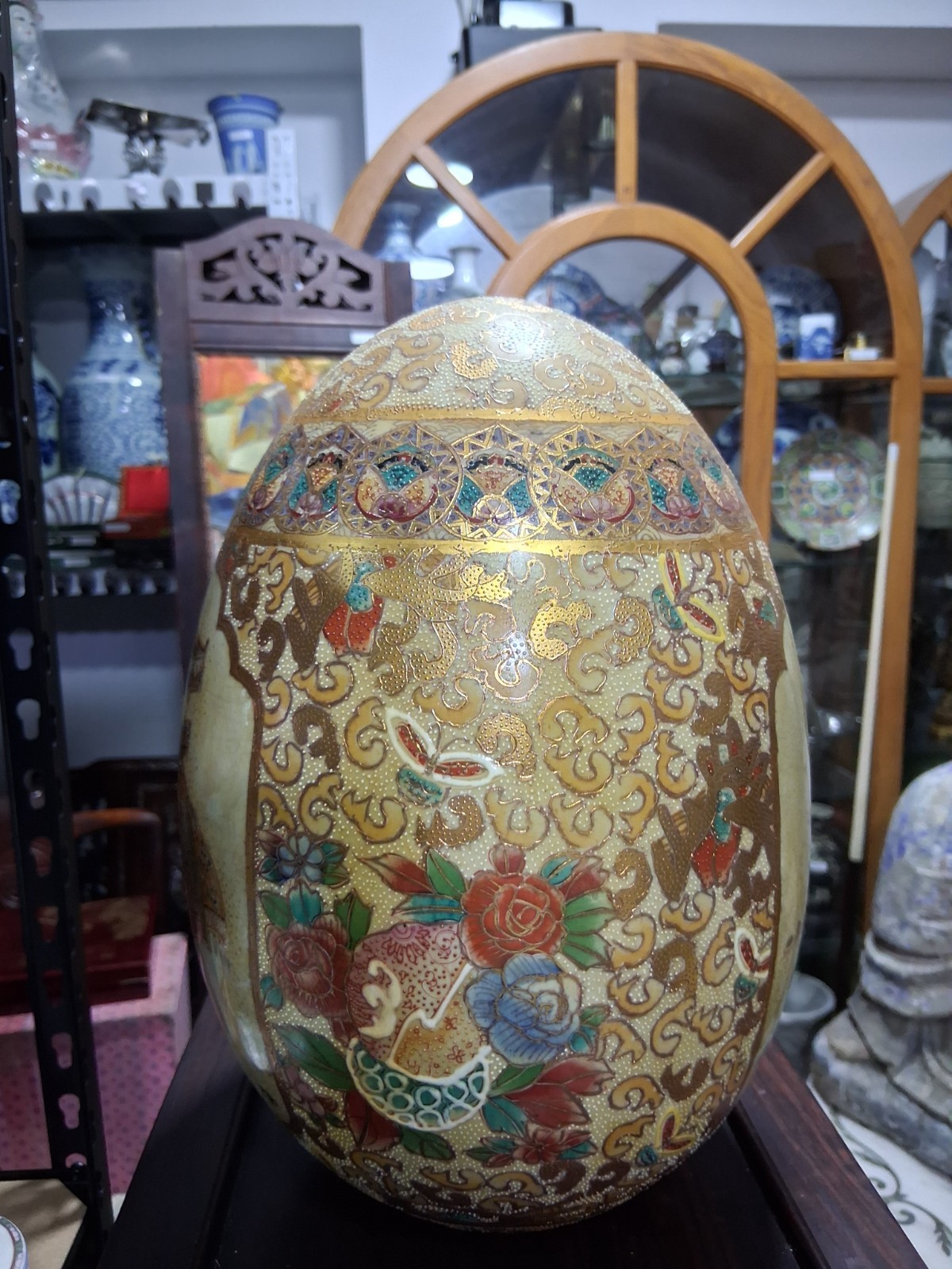 Home decoration, Ceramic decorative egg, size:H12.5 ×W8 inch