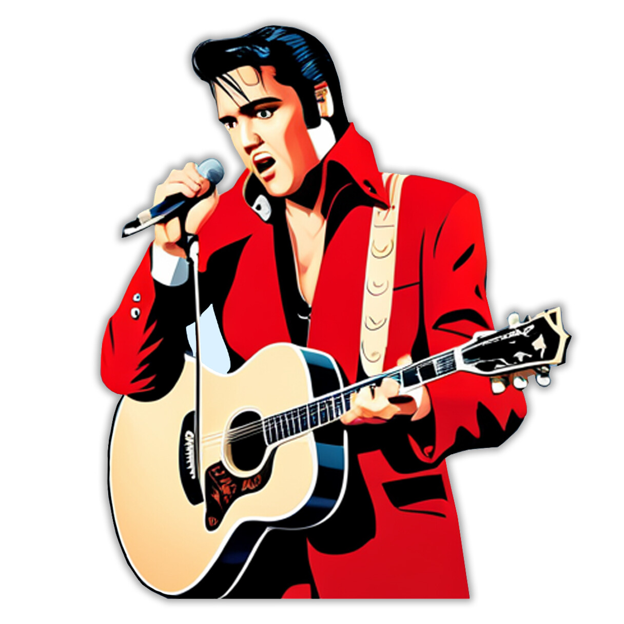 Elvis Sticker Presley Music Stickers Achy Breaky Heart Decal Dance Dancing King