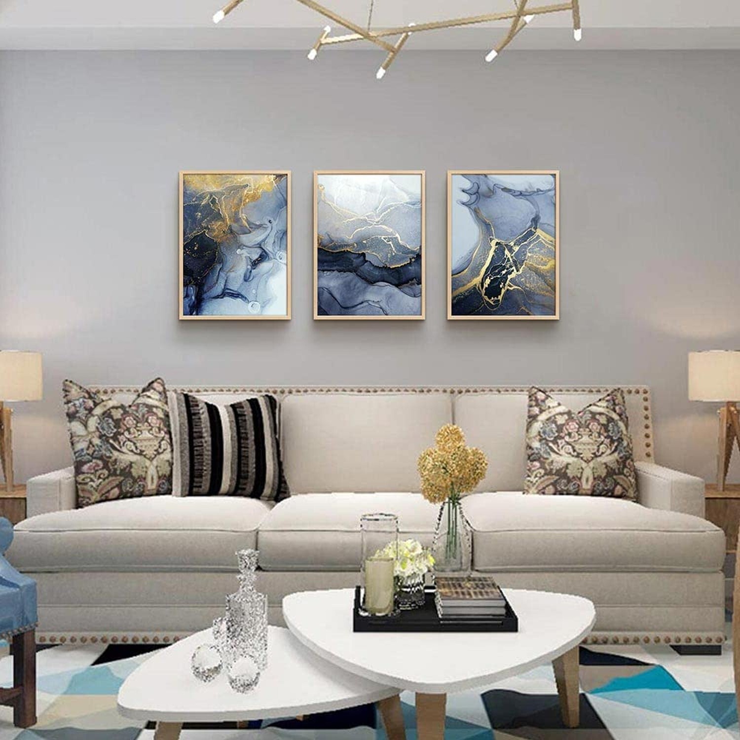 Framed Wall Art for Living Room Abstract Wall Decor for Bedroom Abstract Ink …