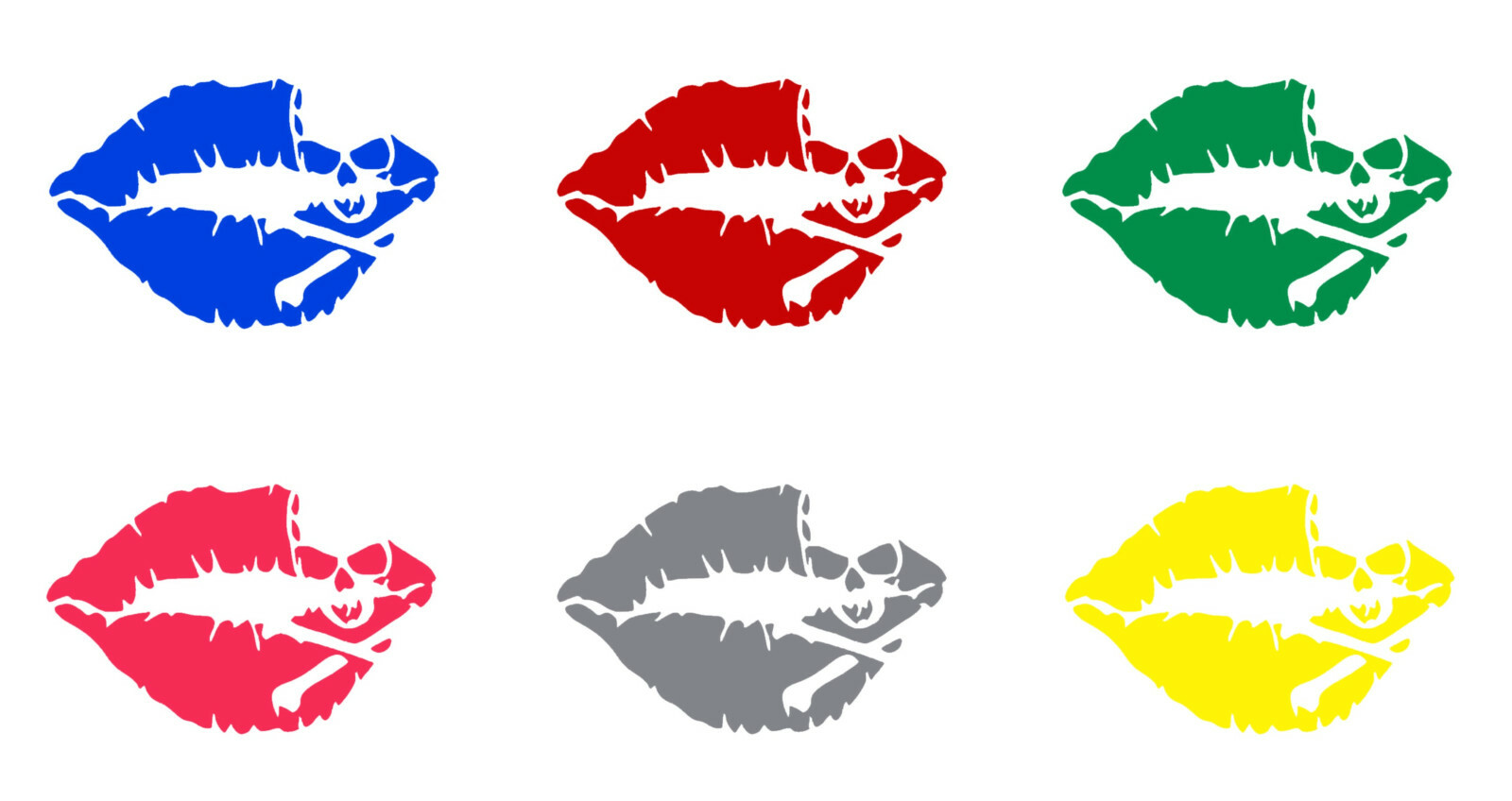 Vinyl Decal Truck Car Sticker Laptop – Horror Sexy Girly Lips Skull