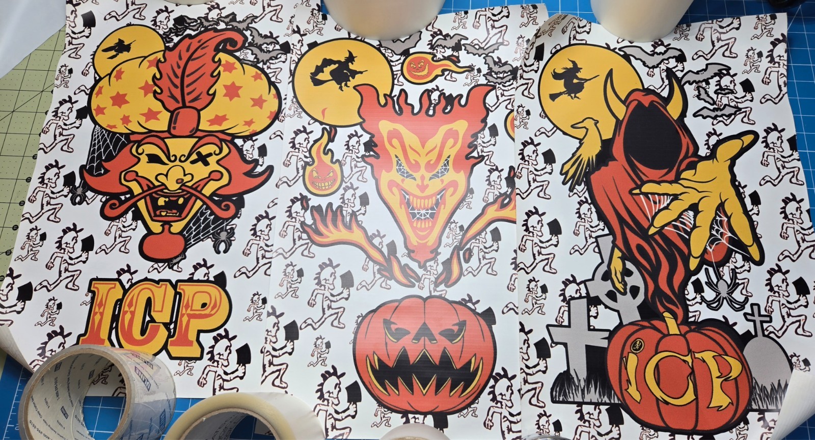 HALLOWICKED HEAVY CANVAS POSTER LOT icp insane clown posse twiztid rare 2 DOPE