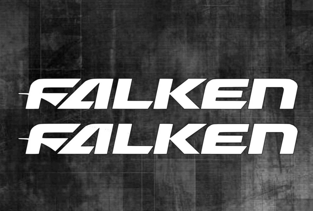Set Of 2 8" Falken racing car truck bumper window Decal YOU PICK COLOR